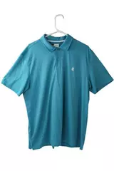 Izod Men's Large Blue Striped Golf Polo Shirt Collared Short Sleeve Logo