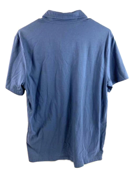 Lands' End Men's Polo Shirt M Slate Blue RWG Pocket Pre-Owned Stains