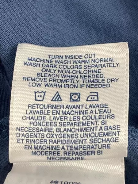 Lands' End Men's Polo Shirt M Slate Blue RWG Pocket Pre-Owned Stains