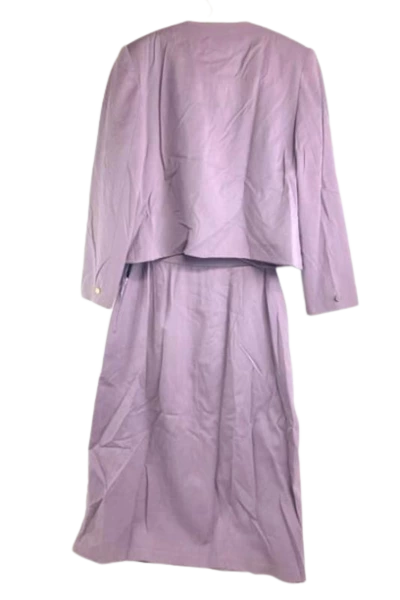 Susan Lorelle Women's Purple 2-Piece Suit Size 12 Blazer Skirt Wedding Outfit