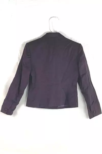 Susan Lorelle Women's Blazer Jacket Medium Plum Purple 2-Button Pre-Owned