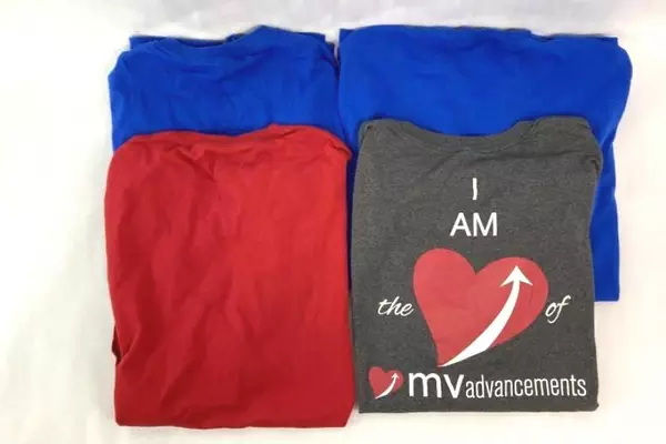 Lot of 4 Men's XL T-Shirts Gildan Hanes Port & Company Blue Red Gray