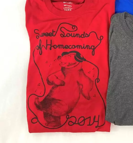 Lot of 4 Men's XL T-Shirts Gildan Hanes Port & Company Blue Red Gray