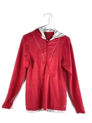 Adidas Clima Cool Women's Jacket Size L Pink Gray Hooded Athletic Wear