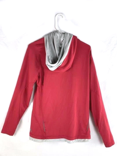 Adidas Clima Cool Women's Jacket Size L Pink Gray Hooded Athletic Wear