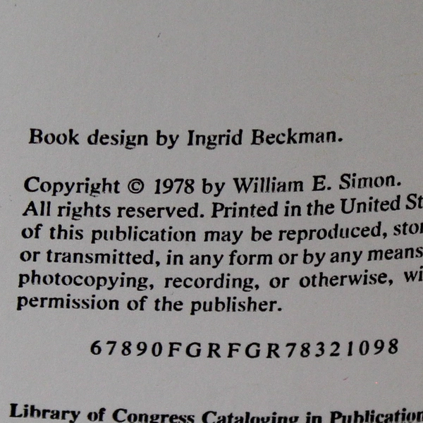 A Time For Truth by William E. Simon 1978 Vintage Hardcover Book