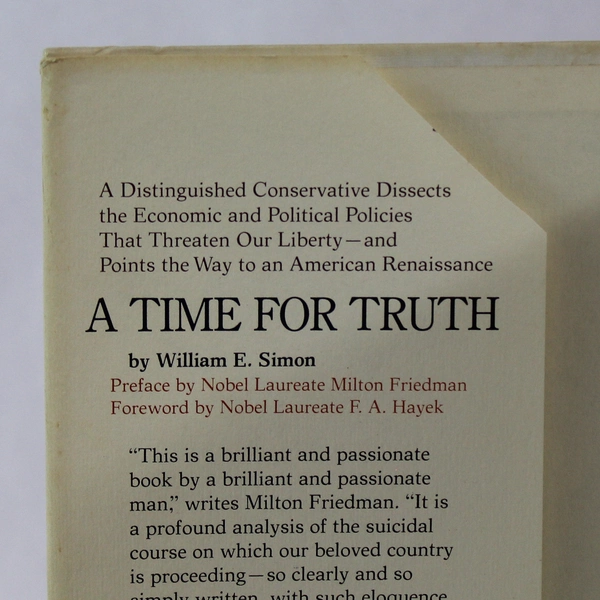 A Time For Truth by William E. Simon 1978 Vintage Hardcover Book