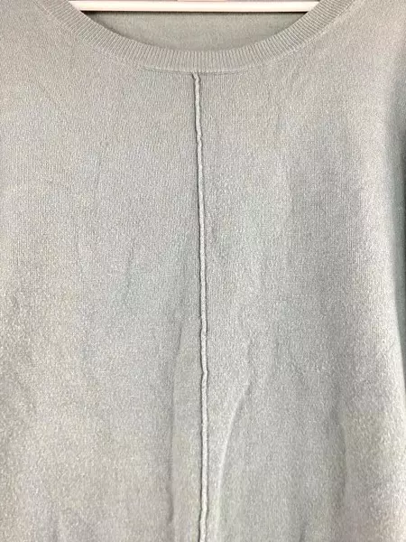 Dreamers Women's S/M Gray Green Asymmetrical Hem Long Sleeve Sweater