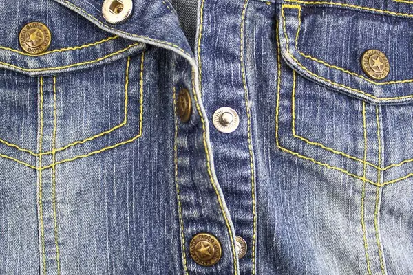 Faded Glory Girls Denim Dress Size 7 Blue Ruffle Hem Yellow Stitching