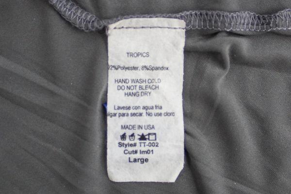 Tropics Women's Size L Black Gray Asymmetrical Dress with Rhinestones