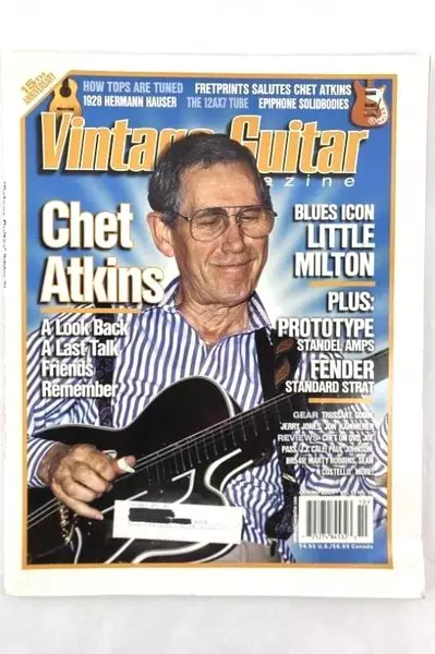 Vintage Guitar Magazine Chet Atkins Oct 2001 Vol 15 No 12 15th Anniversary Good