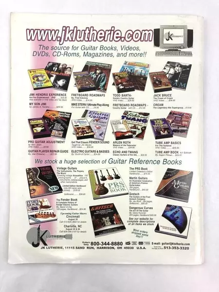 Vintage Guitar Magazine Chet Atkins Oct 2001 Vol 15 No 12 15th Anniversary Good