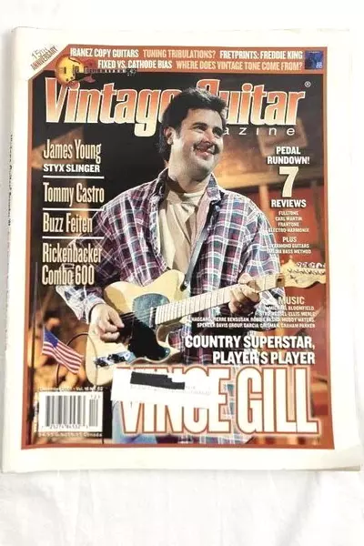 Vintage Guitar Magazine Vince Gill Dec 2001 Vol 16 No 02 Good Condition