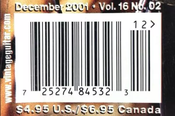 Vintage Guitar Magazine Vince Gill Dec 2001 Vol 16 No 02 Good Condition