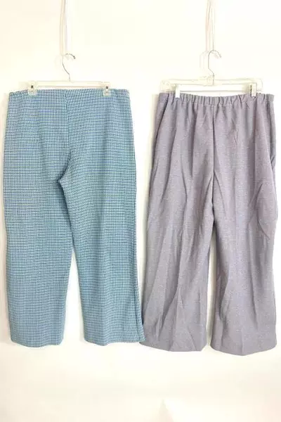 Lot of 2 Pants for Fabric - Blue Green White Sewing Crafts DIY