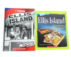Lot of 2 Scholastic Children's Books: Ellis Island by Landau & McDaniel
