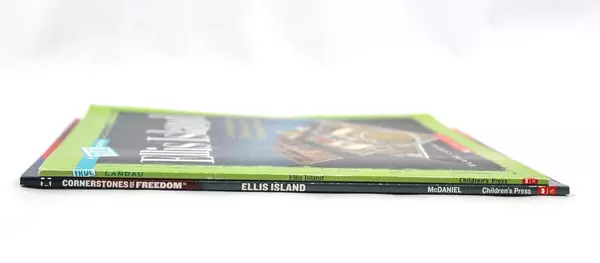 Lot of 2 Scholastic Children's Books: Ellis Island by Landau & McDaniel