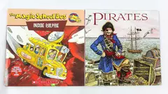Lot of 2 Children's Books: Magic School Bus Inside Ralphie & Pirates