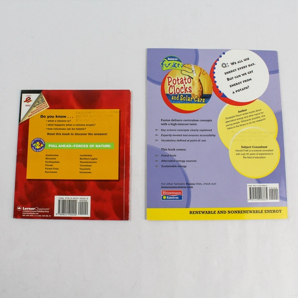 Lot of 2 Children's Books: Volcanoes & Potato Clocks - Pre-owned