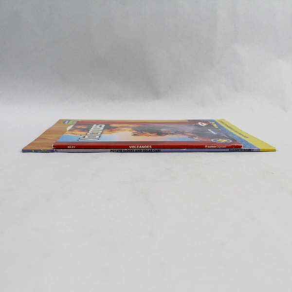 Lot of 2 Children's Books: Volcanoes & Potato Clocks - Pre-owned