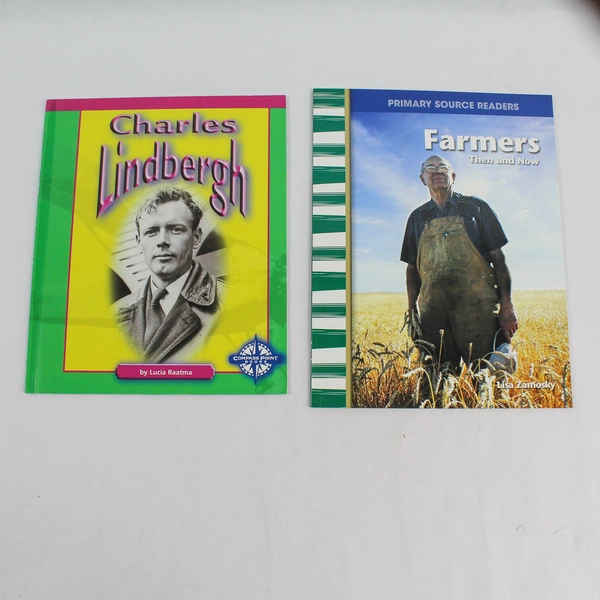 Lot of 2 Children's Books Teacher Created Materials Farmers Charles Lindberg PB