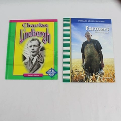 Lot of 2 Children's Books Teacher Created Materials Farmers Charles Lindberg PB