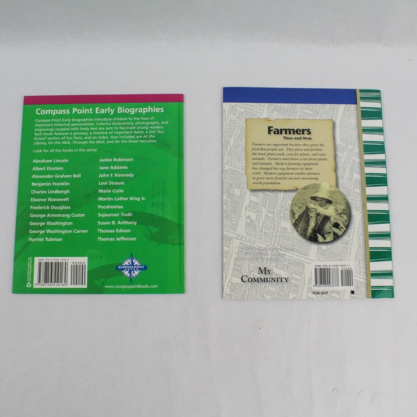 Lot of 2 Children's Books Teacher Created Materials Farmers Charles Lindberg PB