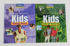 Lot of 2 National Geographic Kids Books: Money & Care for Earth PB