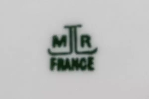 Antique Martial Redon Porcelain Saucer Blue Pink Flowers Gold Trim 6.75"