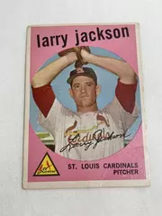 Vintage 1959 Larry Jackson St. Louis Cardinals Baseball Card #399 T.C.G.