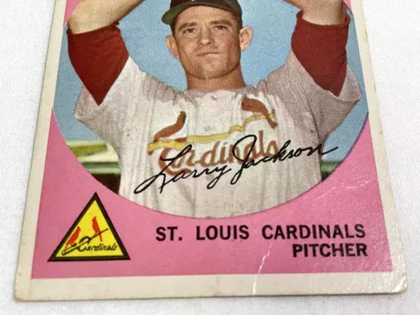 Vintage 1959 Larry Jackson St. Louis Cardinals Baseball Card #399 T.C.G.