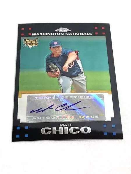 2007 Topps Chrome Matt Chico Autographed Rookie Card - Creased Collectible