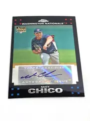 2007 Topps Chrome Matt Chico Autographed Rookie Card - Creased Collectible