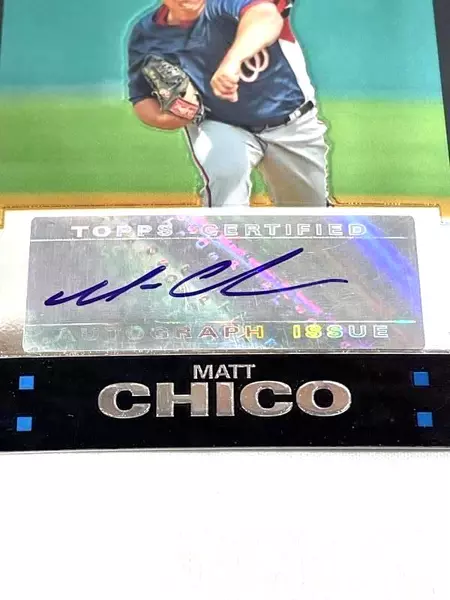 2007 Topps Chrome Matt Chico Autographed Rookie Card - Creased Collectible