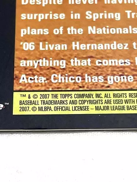 2007 Topps Chrome Matt Chico Autographed Rookie Card - Creased Collectible