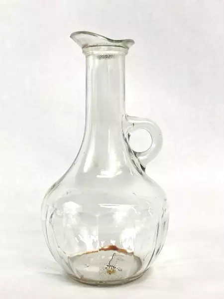 Vtg Anchor Hocking Glass Cruet Decanter for Oil/Vinegar - Pre-owned, Stains