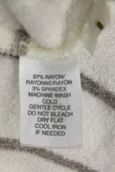 Lou & Grey Cowl Neck Tunic Top Women's XS Gray White Stripes Long Sleeve