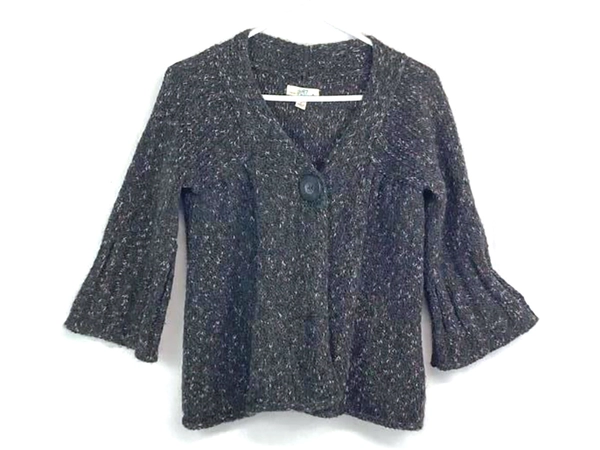 So Wear It Declare It Cropped Cardigan Women's M Purple Long Sleeve Sweater