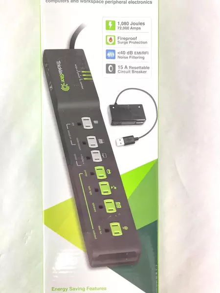 Trickle Star 7 Outlet Power Strip TS1110 - Energy Saving, Sealed in Box