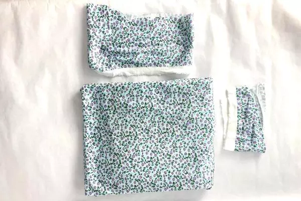 Lot of 2 Tandem Textiles Fabric Remnants Turquoise Purple Floral 1.75 Yards