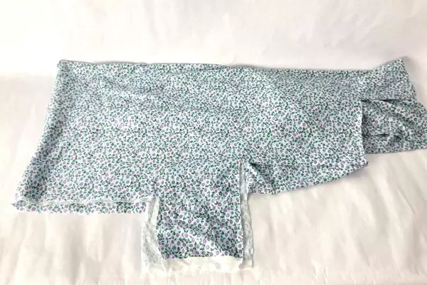 Lot of 2 Tandem Textiles Fabric Remnants Turquoise Purple Floral 1.75 Yards