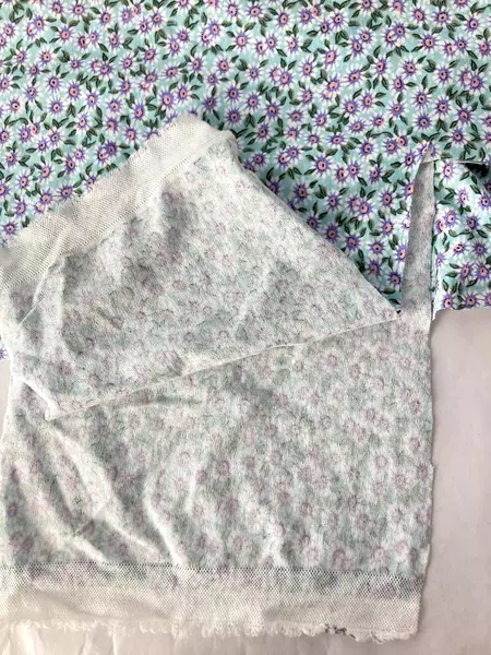 Lot of 2 Tandem Textiles Fabric Remnants Turquoise Purple Floral 1.75 Yards