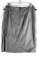 Faconnable Women's Gray Wrap Skirt EU 40 US 8 NWT Back Zip Adjustable Waist