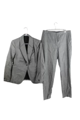 Faconnable Women's Blazer & Pants Suit Set Size 40 Gray 1 Button