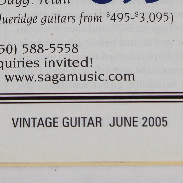 Vintage Guitar Magazine June 2005 Steve Vai '53 Gibson Les Paul Vol 19 No 08