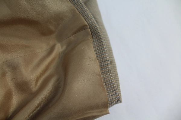 Nordstrom Lady Claridge Women's Blazer Size S Pure Wool Beige Gray Pre-Owned