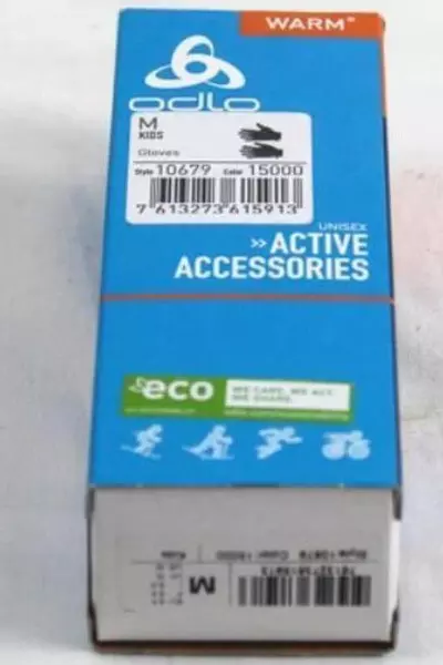 Odlo Kids Thermal Gloves Size M Black Soft-Touch Style 10679 - Warm & Cozy