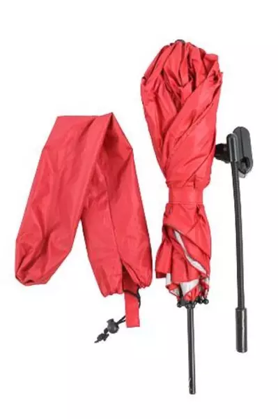 Glaciers Edge Chair Umbrella Red Silver Black Portable Storage Bag Compact 