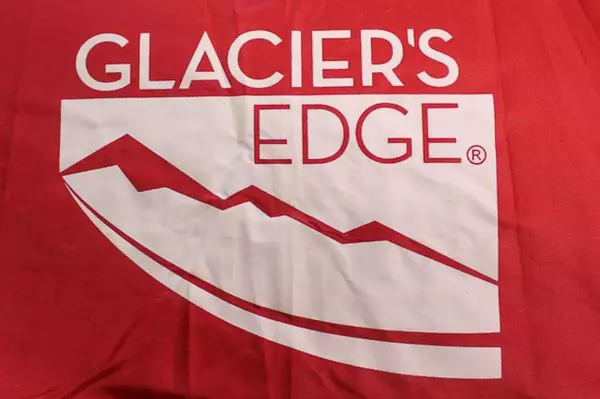 Glaciers Edge Chair Umbrella Red Silver Black Portable Storage Bag Compact 