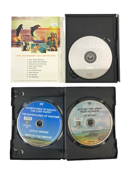 Lot of 2 Kids DVDs: Zeus and Roxanne & 8 Family Pack Movies